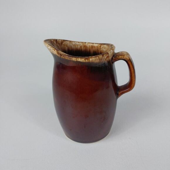 Hull Pottery‎ Brown Drip Small Pitcher Creamer/Syrup Oven Proof USA - Picture 2 of 4